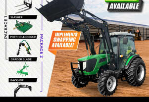 AgKing -75HP AK754C CabinTractor with FEL 4in1 Bucket & Package Slasher Forks & Spears AgKing -75HP AK754C CabinTractor with FEL 4in1 Bucket & Package Slasher Forks & Spears