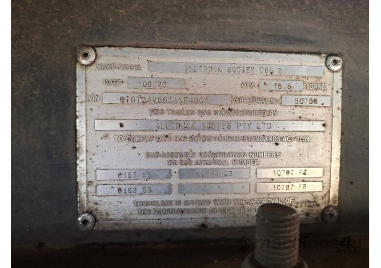 2020 Alltruck Bodies Curtainsider Dog Trailer