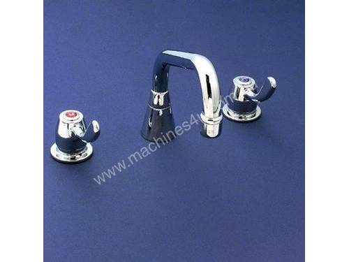 Yellow Tapware Deck Mount Faucet with 300mm Swing Spout and Four Arm Handles
