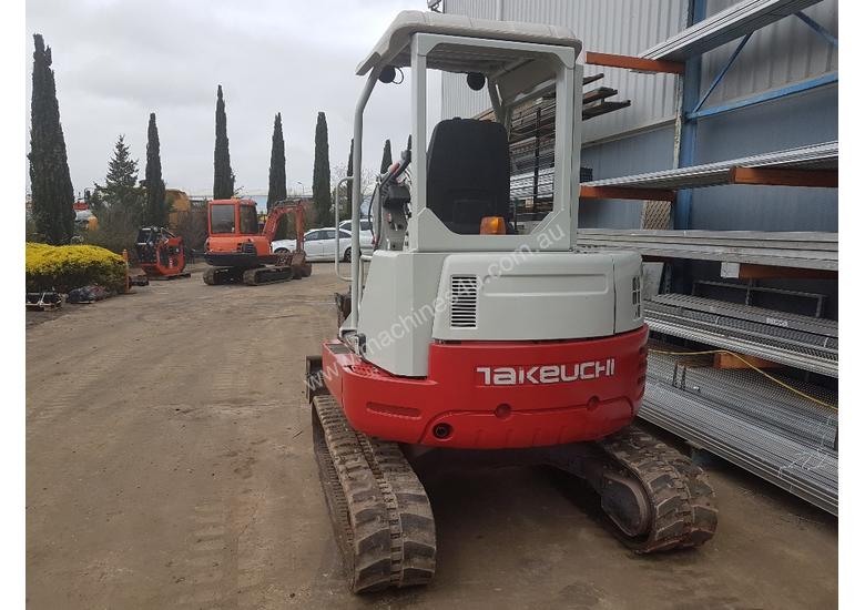 caption USED TAKEUCHI TB138FR EXCAVATOR WITH LOW HOURS