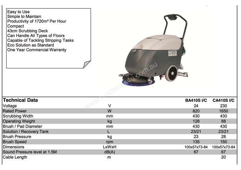 Click to view full size photos Nilfisk Electric Scrubber CA410