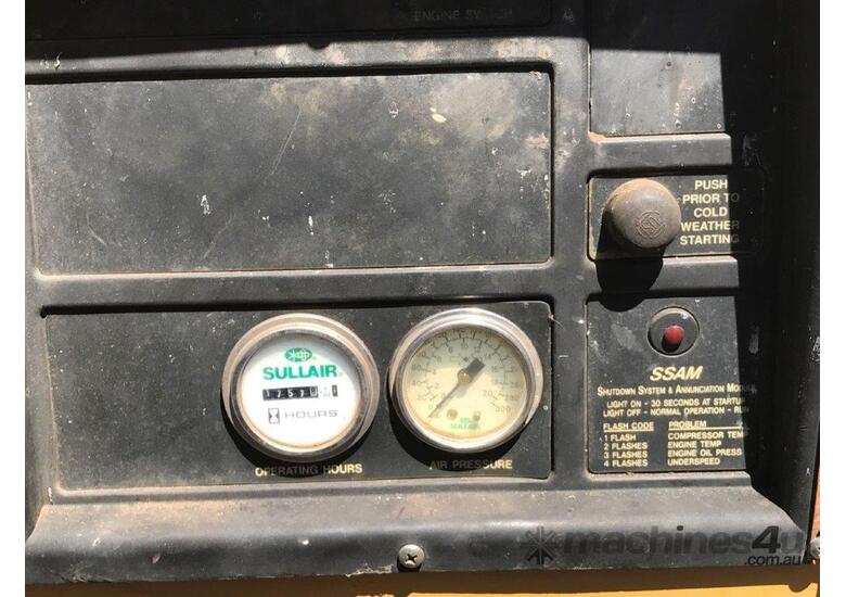 caption Portable compressor 185 CFM