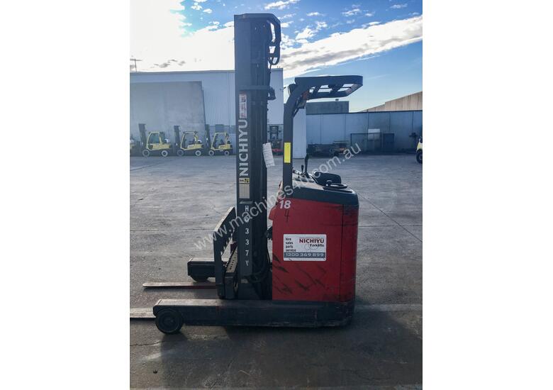 Used Nichiyu 3 3t Battery Electric Reach Stand Up Forklift Ride On Reach Trucks In Listed On Machines4u