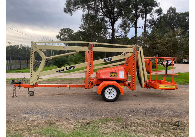 caption JLG K13 Boom Lift Access & Height Safety