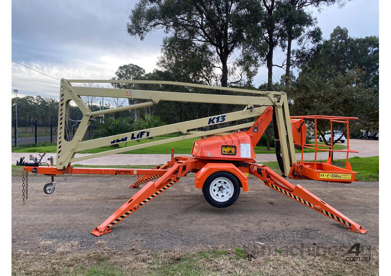 caption JLG K13 Boom Lift Access & Height Safety