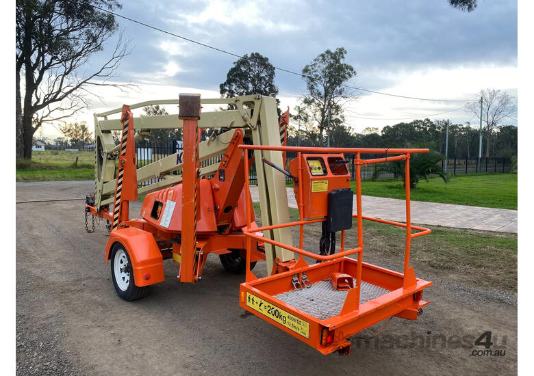 caption JLG K13 Boom Lift Access & Height Safety