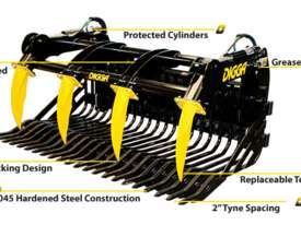 DIGGA ROCK BUCKET WITH GRAPPLE - picture0' - Click to enlarge