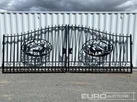 Unused Greatbear 6.0m Bi-Parting Iron Gate (Deer Design) - picture0' - Click to enlarge