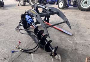 TRIDENT 5in1 FEL SET (FEL POST HOLE DIGGER WITH AUGER + LOG GRAB + PALLET FORKS + HAYS FORKS + etc.) TRIDENT 5in1 FEL SET (FEL POST HOLE DIGGER WITH AUGER + LOG GRAB + PALLET FORKS + HAYS FORKS + etc.)