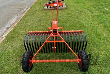 Landscape Rake Barrett Towable 4ft Adjustable With Wheels