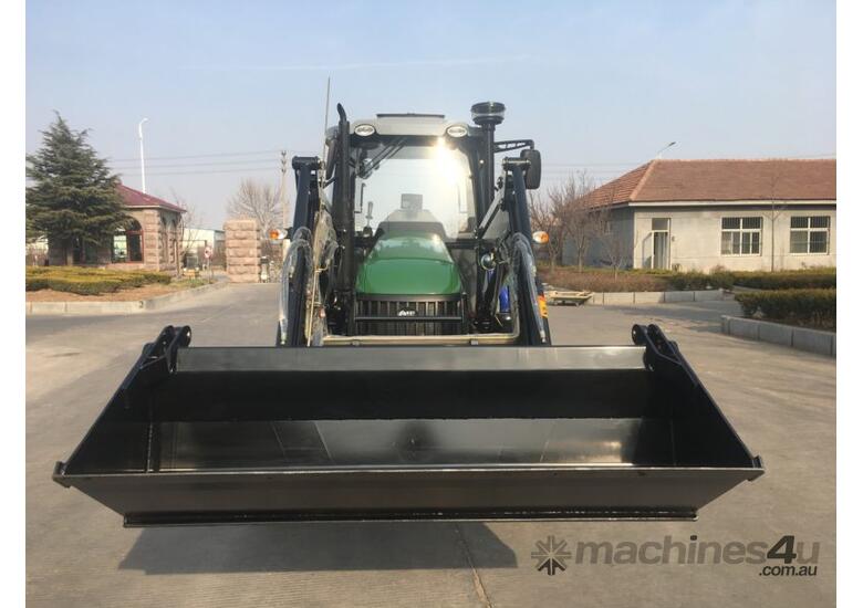 caption AgKing - Enfly 90HP Tractor A/C Cabin 4WD DQ904C with FEL & 4in1 Bucket