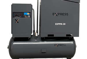 Screw Compressor PM VSD Package 22kW (30HP) with tank and dryer