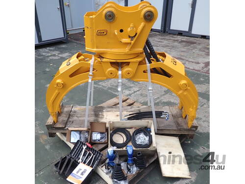 New Jisan 5-10 ton (45 or 50mm Pin) Excavator Rotating Hydraulic Grapple Grab