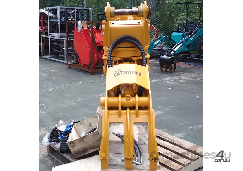 caption New Jisan 5-10 ton (45 or 50mm Pin) Excavator Rotating Hydraulic Grapple Grab