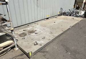 Heavy duty Crane liftable Stainless checker plate platform machine base 2.1 x 6m