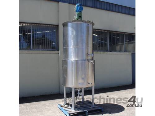 caption Stainless Steel Jacketed Mixing Tank