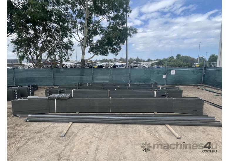 caption Cyclone Rated New 3 Side Enclosed Portal Frame Steel Shed (15mx30mx5m)