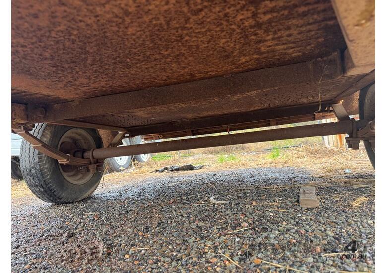 caption 1988 Homemade Single Axle Tilting Plant Trailer