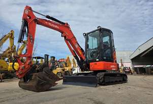 2022 KUBOTA U35-4 3.6T EXCAVATOR WITH FULL A/C CAB, HITCH, BUCKETYS AND 1560 HOURS