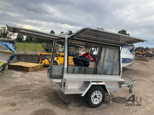 caption 2021 MW Sheet Metal Single Axle Enclosed Box Trailer