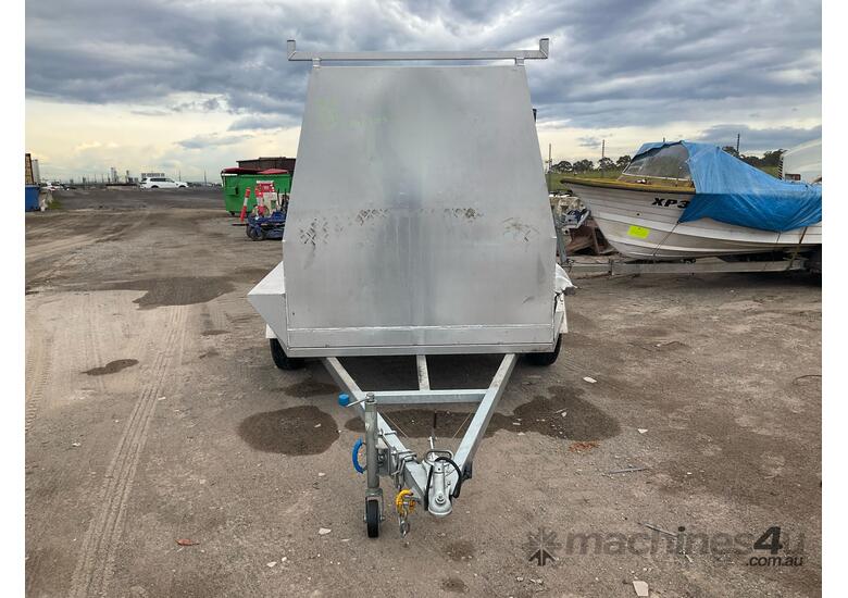 caption 2021 MW Sheet Metal Single Axle Enclosed Box Trailer