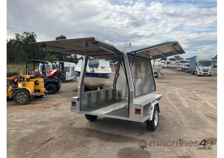 caption 2021 MW Sheet Metal Single Axle Enclosed Box Trailer