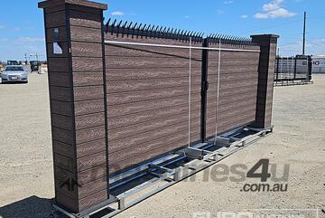 Unused Wood Plastic Double Door Gates & Posts