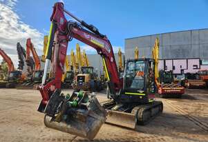 2022 YANMAR VIO80 8T EXCAVATOR (M904) WITH TILT HITCH, BUCKETS, CIVIL SPEC AND 1685 HOURS