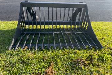 Rock Bucket Skid Steer 1200mm New Flat Bar Euro Hitch