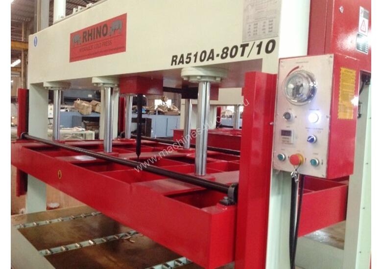 caption RHINO 80T HYDRAULIC COLD PRESS 3250 X 1500 x 1000MM OPENING *ON SALE NOW*