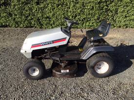 white riding lawnmower