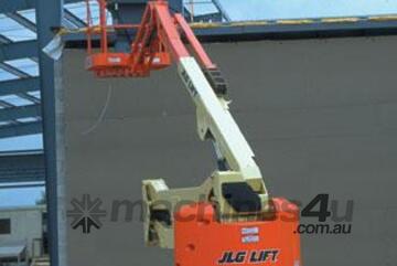 E450AJ Electric Boom Lift - 45 ft Platform Height, 360 Swing, Jib Articulation