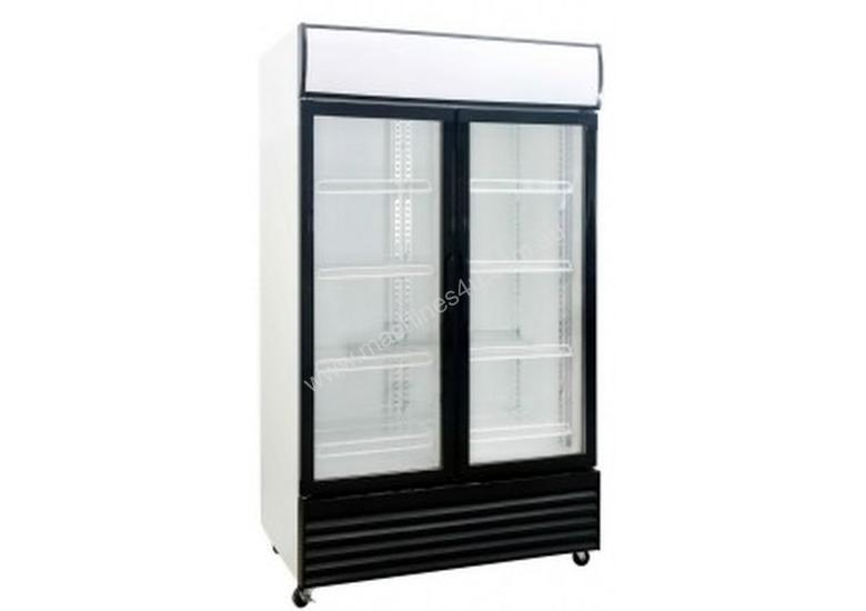 caption Saltas Double Glass Door Upright Fridge 1000Lt DFS1000