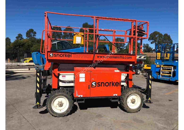 caption SNORKEL 27FT ROUGH TERRAIN SCISSOR LIFT