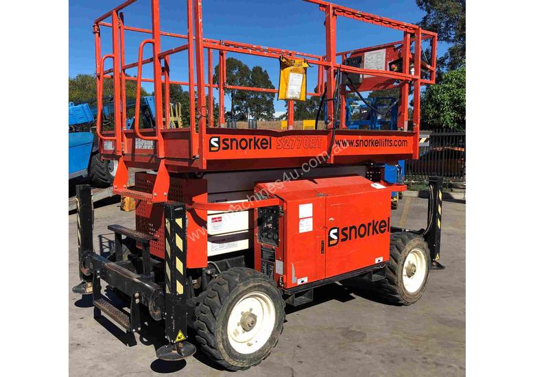 caption SNORKEL 27FT ROUGH TERRAIN SCISSOR LIFT