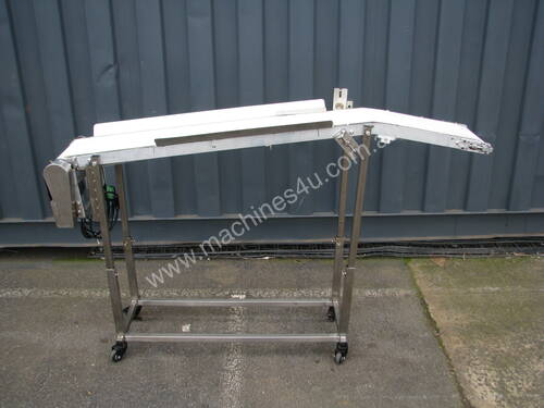 Stainless Steel Motorised Food Grade Belt Conveyor - 1.5m long