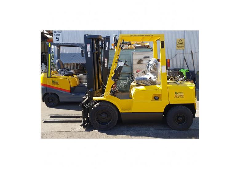 caption Hyster 3000kg LPG Forklift with 4615mm Three Stage Container Mast