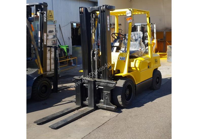 caption Hyster 3000kg LPG Forklift with 4615mm Three Stage Container Mast