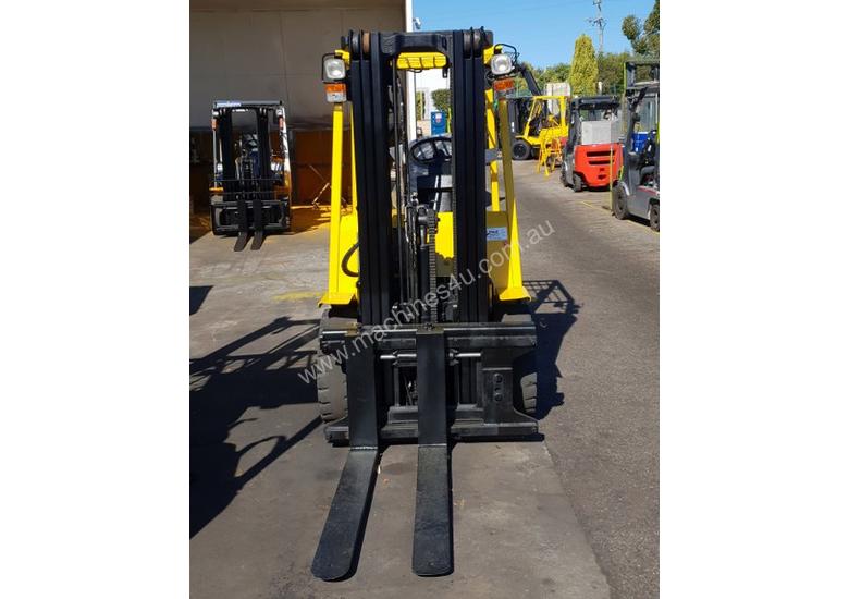 caption Hyster 3000kg LPG Forklift with 4615mm Three Stage Container Mast