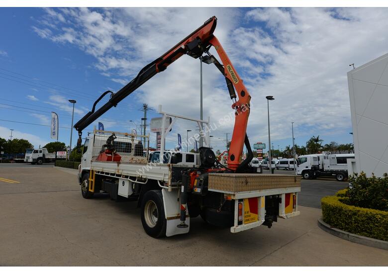 caption 2009 HINO FG 500 - Truck Mounted Crane - 1527 - Tray Truck - Tray Top Drop Sides