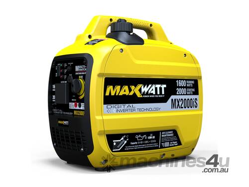 MAXWATT MX2000is – 2000W PURE SINE WAVE DIGITAL INVERTER GENERATOR