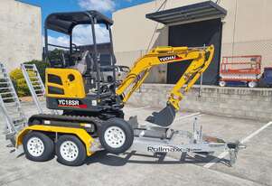U18 Yuchai Mini Excavator 1.8T - 2025 Trailer Package with Attachments!