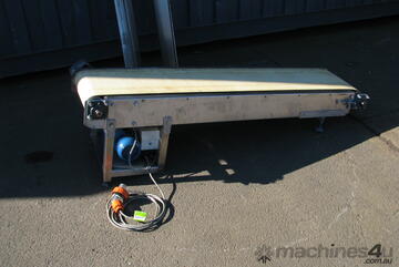 STAINLESS STEEL Motorised Belt Conveyor with Removeable Guard - 1.65m long
