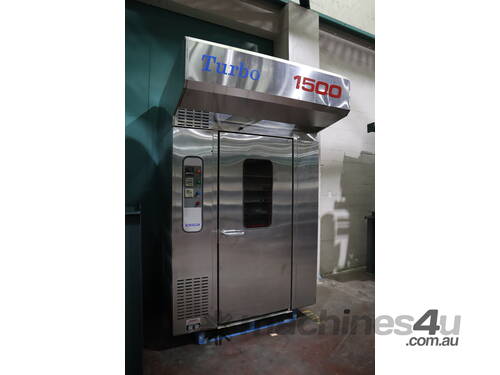 caption Commercial Electric Rotating Convection Rack Oven - Moffat Turbo 1500