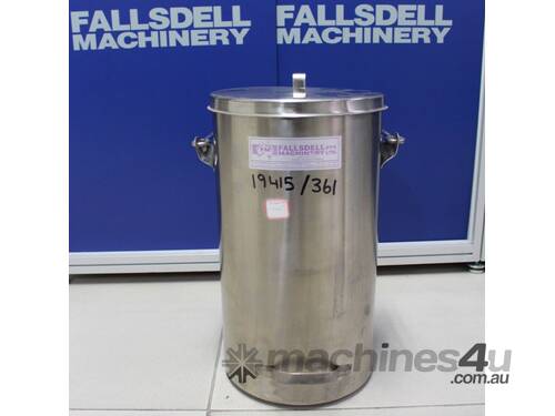 Stainless Steel Straight Sided Bucket with Lid