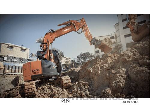 caption Hitachi ZX75US-5 Excavator