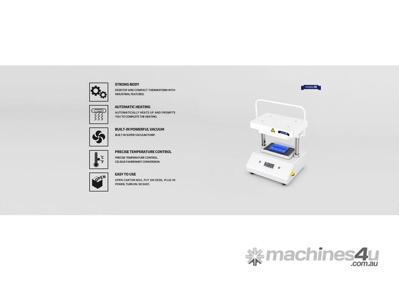 caption Vacucu3D: A3 Desktop Vacuum Forming Machine