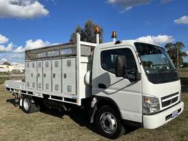 Mitsubishi Fuso Canter 4.0 4x2 Traytop Service Body Truck with Palfinger Crane.  Ex Govt  - picture0' - Click to enlarge