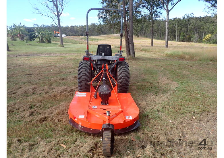 caption Kubota tractor with slasher