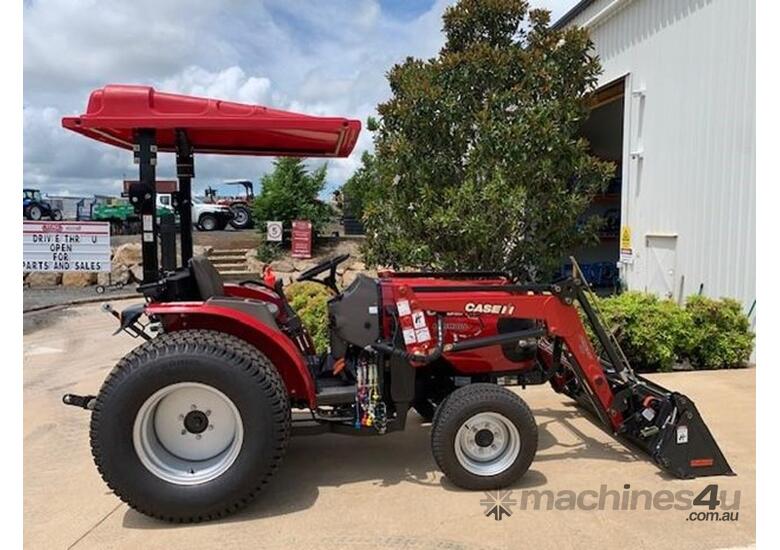 caption 2023 CASE IH Farmall 35B with Canopy+ Factory Warranty + Loader & 4 in 1 Bucket!